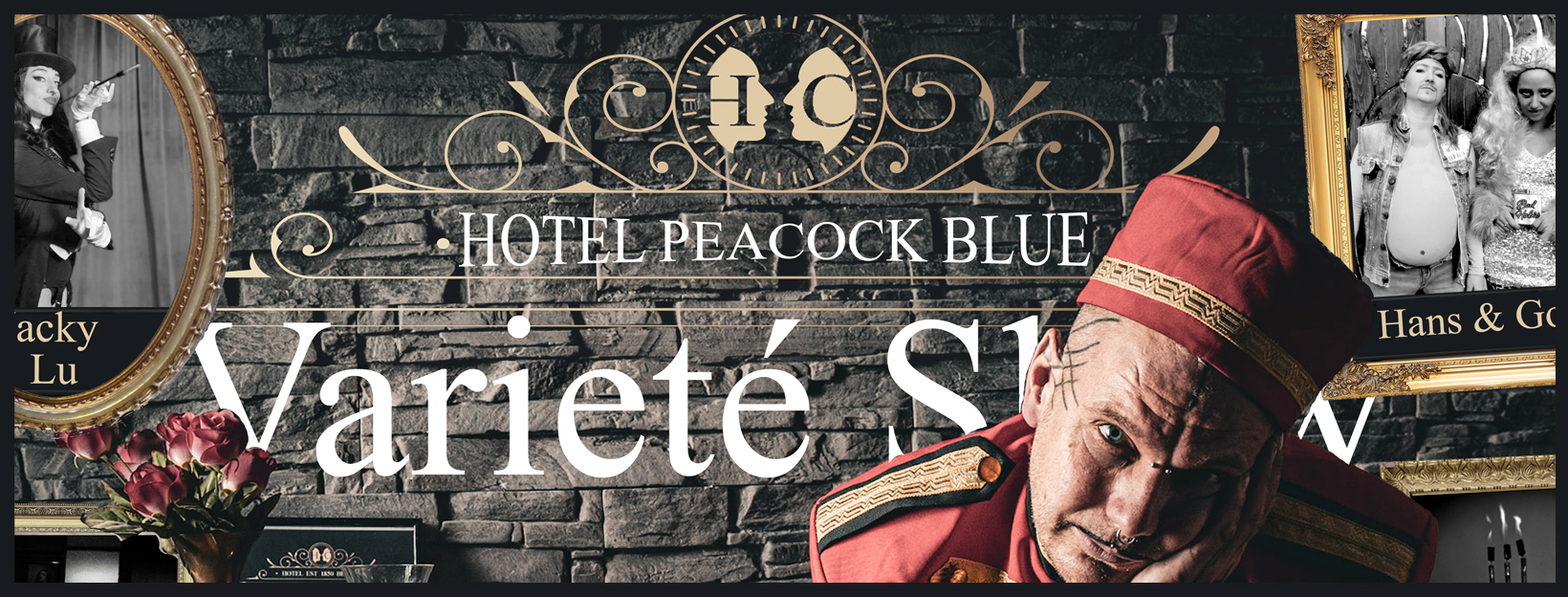 Hotel Peacock Blue Banner