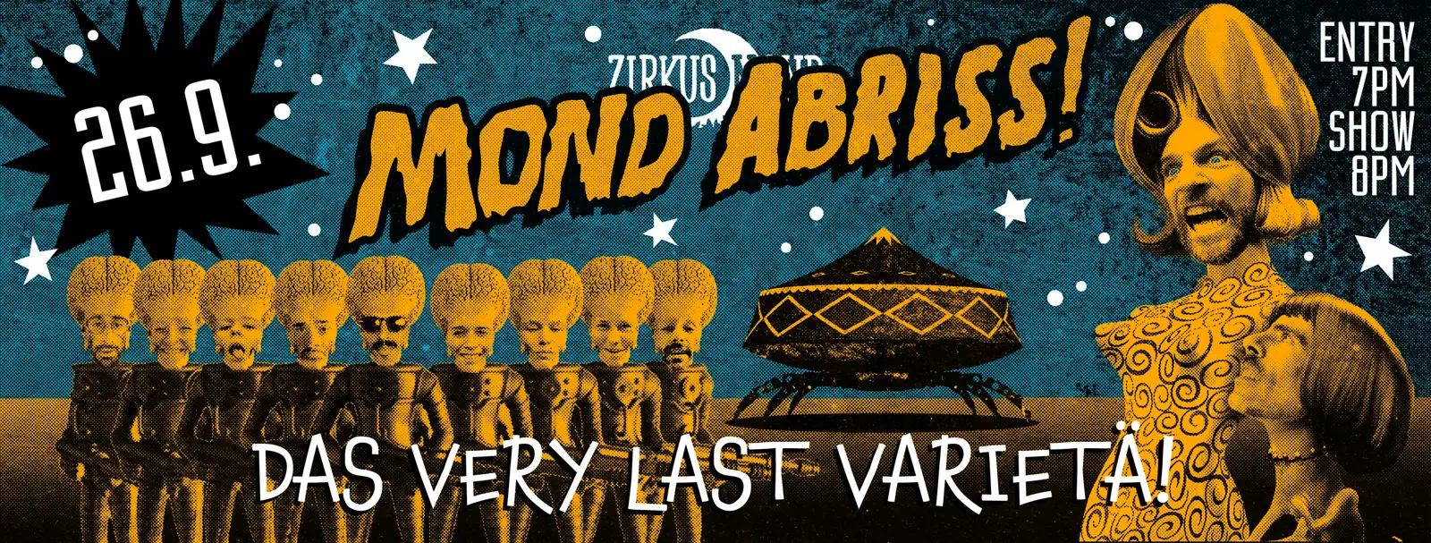The Grand Finale Variete - Zirkus Mond Banner
